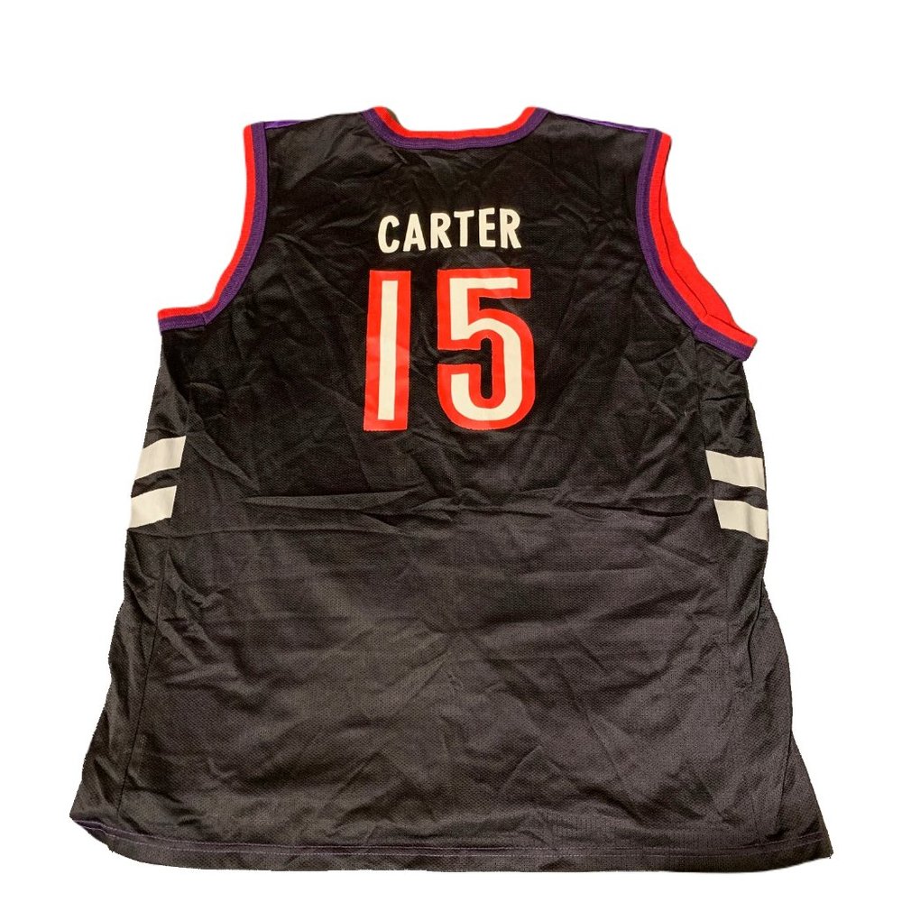Vintage 90s Champion Toronto Raptors Vince Carter #15 Jersey Men's Size 40 Home